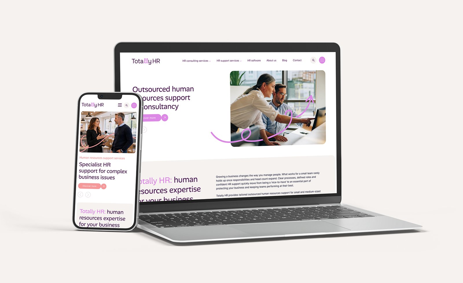 Totally HR website multi-device